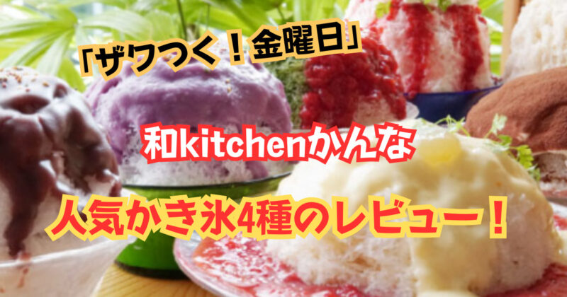 「ザワつく！金曜日」和kitchenかんな の人気かき氷4種のレビュー